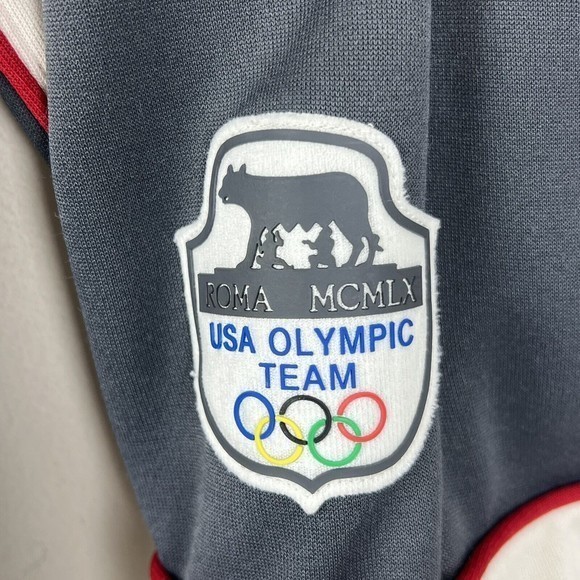 Adidas Vintage 2000s Embroidered Spell Out Olympic Full Zip Track Jacket Large - Picture 5 of 6